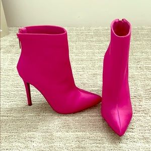 Hot pink boots